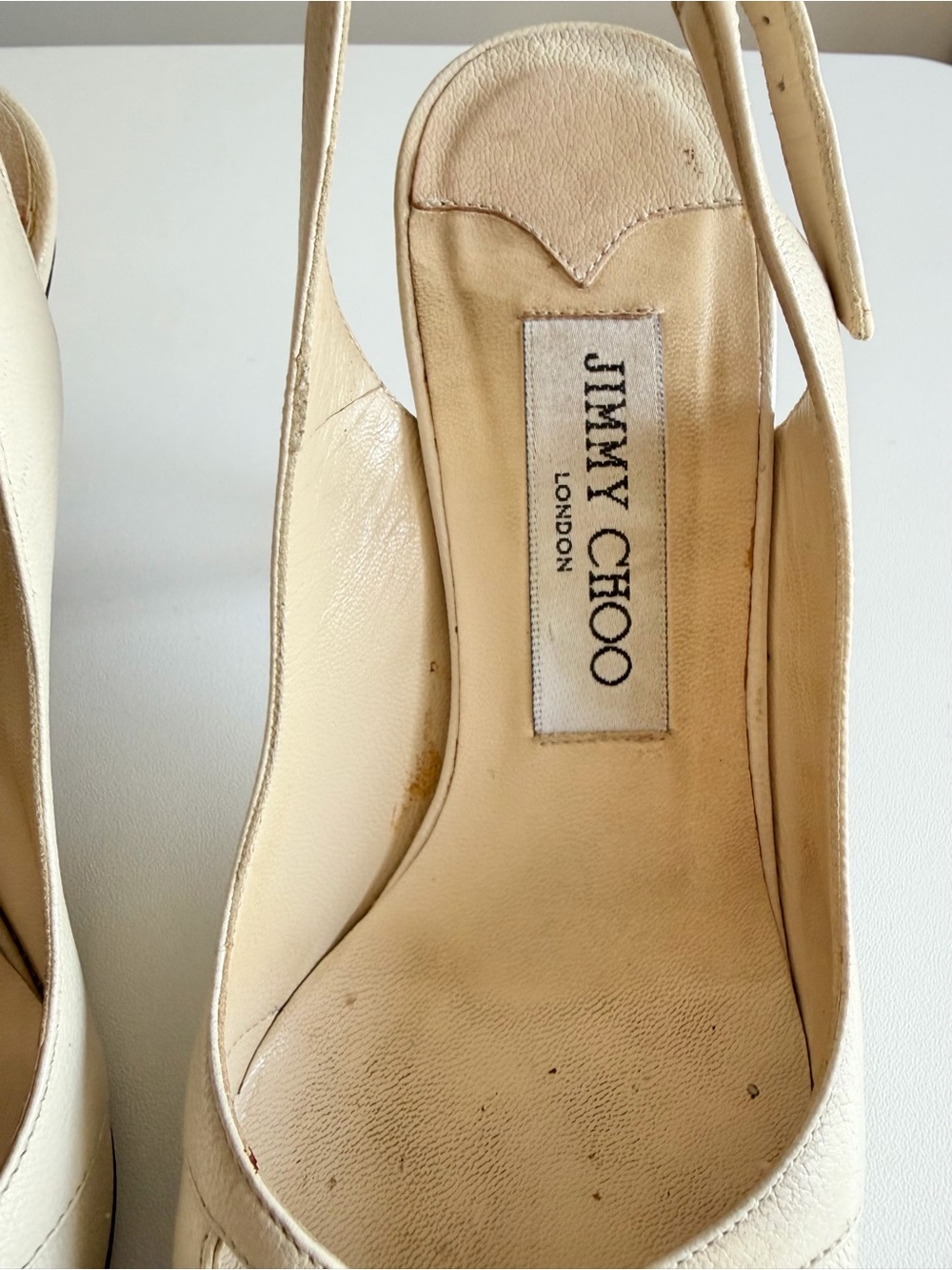 Jimmy Choo Kansas Goat Leather Slingback Heels 35½ - Picture 6 of 8